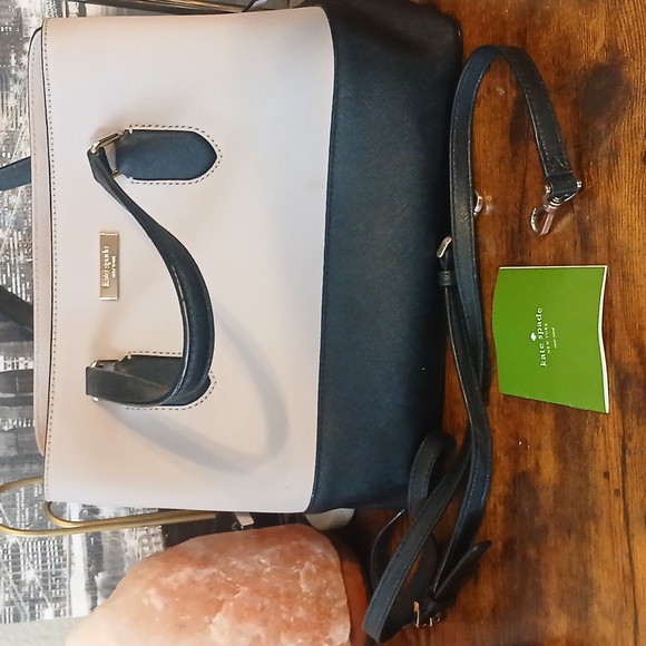 KATE SPADE Timeless Beige and Black Structured Tote Bag LIKE NEW - Picture 9 of 12